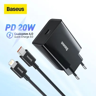 Carregador Tipo C Com Cabo Para Iphone 20W BASEUS