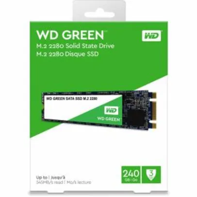 SSD WD Green M.2 240GB WDS240G2, Leitura 545MB/s, Gravação 465MB/s - Western Digital  CX 1 UN