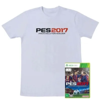 Jogo Pro Evolution Soccer 2017 Xbox 360 + Camiseta Exclusiva PES 2017 por R$ 70