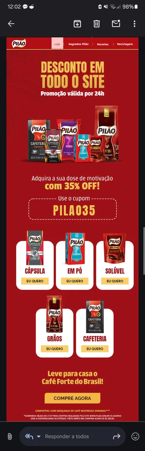 Imagem na descrição da promoção