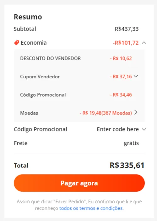 Imagem na descrição da promoção