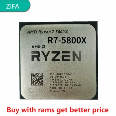 Processador ryzen 7 5800x r7, 5800x 3.8 ghz 1.7k