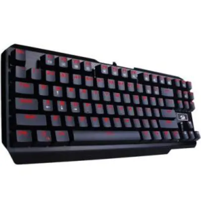 Teclado Mecânico Gamer Redragon USAS Com LED Vermelho K553 Switch Outemu Blue - R$160