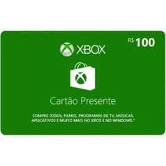 Gift Card/Cartão presente Xbox de R$100