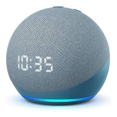 Amazon Echo Dot 4th Gen with clock com asistente virtual Alexa, display integrado twilight blue 110V/240V