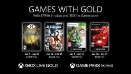 Games with Gold de janeiro