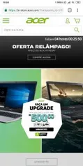 Promoção relâmpago Acer