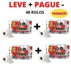 [ 4 Pacotes c/12 rolos = 48 Rolos ] Papel Higiênico Leve + Pague | R$ 27