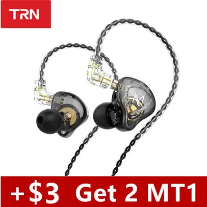 TRN MT1 In Ear Earphone Dynamic DJ Monitor 