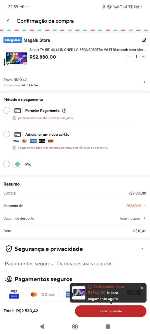 Imagem na descrição da promoção