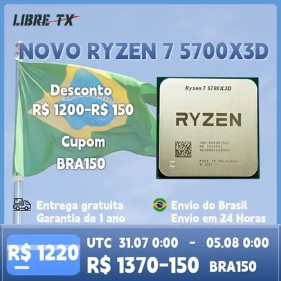 [Já no Brasil] Processador Ryzen 7 5700X3D 