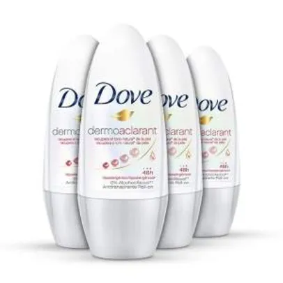 [Netfarma] Kit Desodorante Dove Dermo Aclarant Roll On (4 unidades) - R$29                             