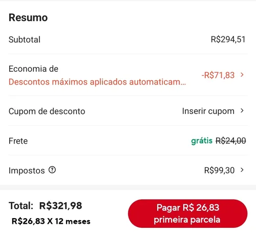 Imagem na descrição da promoção