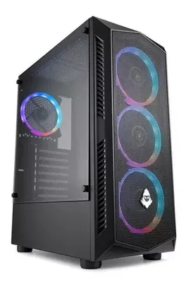 Gabinete Gamer Rgb Mancer Aerostorm Atx Com 4 Ventoinhas