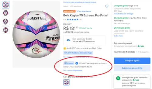 Imagem na descrição da promoção