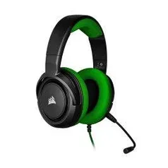 Headset Gamer Corsair HS35, 3,5mm, Drivers 50mm, Para PC, Xbox, Playstation e Switch, Preto e Verde - CA-9011197-NA