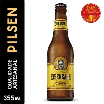 Saindo por R$ 46,35: Cerveja Pilsen Puro Malte Eisenbahn Long Neck 355ml - 15 Unid | Pelando