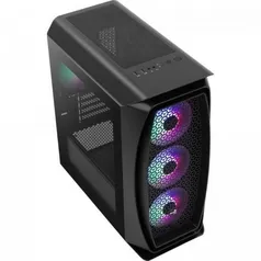 Gabinete Gamer Mini Tower Aero One Mini Preto Aerocool | R$3870