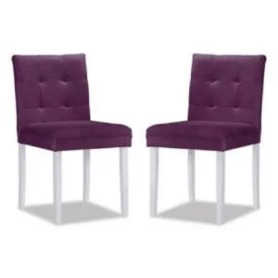 [MOBLY] Conjunto 2 Cadeiras de Jantar Roxo