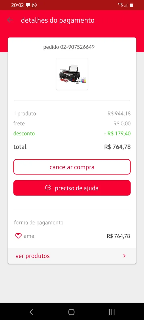 Imagem na descrição da promoção