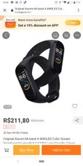 Original Xiaomi Mi band 4 AMOLED R$ 111