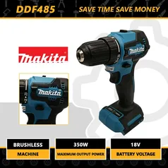 [Com Taxas] Furadeira Parafusadeira A Bateria 18v 5ah Makita Ddf485 - Sem Carregador e Bateria