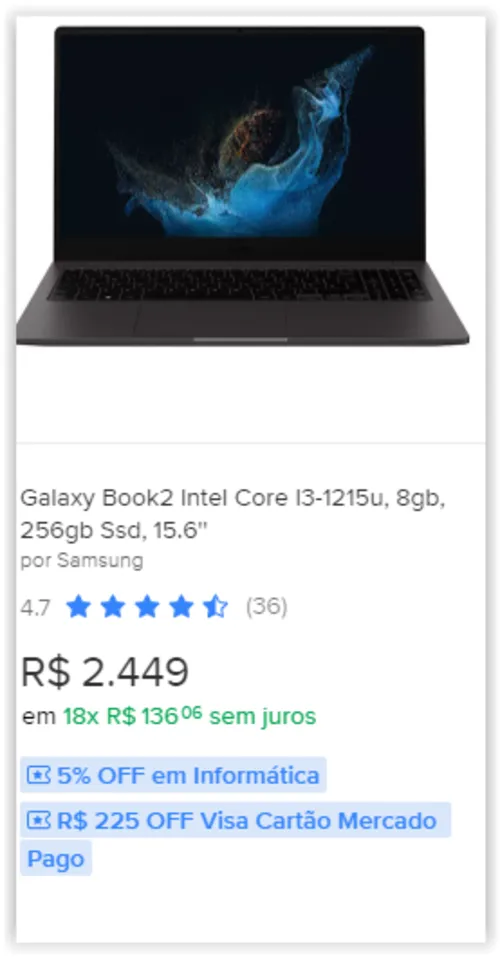 Imagem na descrição da promoção