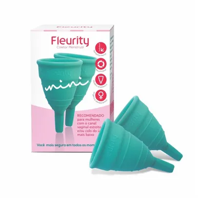 Coletor Menstrual Fleurity Mini C/ 2 Unidades | R$56