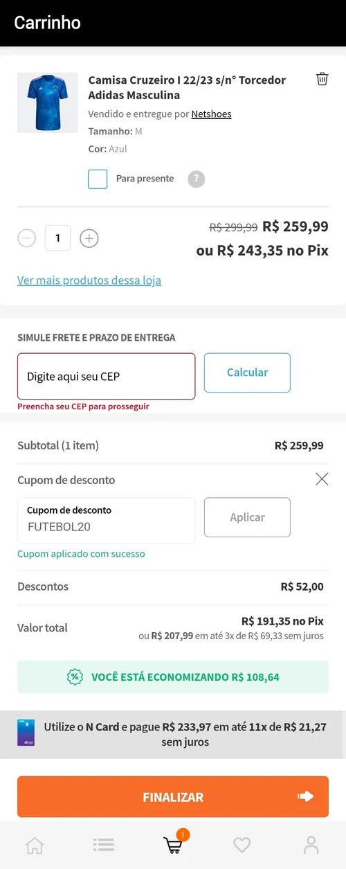 Imagem na descrição da promoção