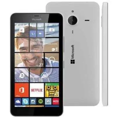 [Casas Bahia] Smartphone Desbloqueado Microsoft Lumia 640XL Dual Branco com Windows Phone 8.1, Tela de 5.7", 4G, Câmera 13MP e Processador Quad Core 1.2 GHz - Vivo por R$ 799