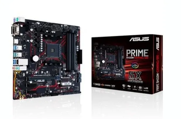 Placa-Mãe Asus Prime B450M Gaming/BR, AMD AM4, mATX, DDR4 | R$620