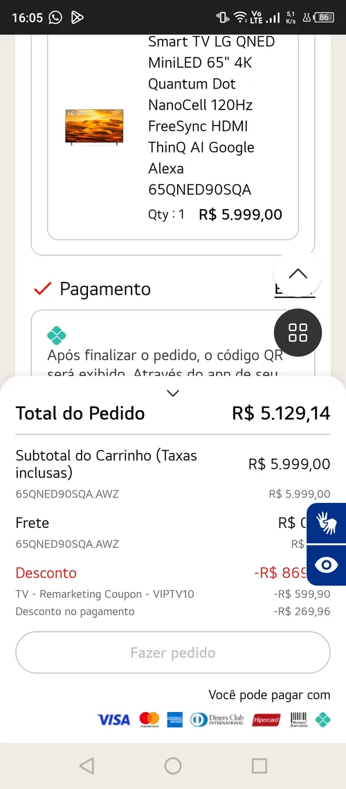 Imagem na descrição da promoção