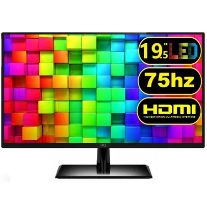 Monitor HQ 19.5 LED, HD, HDMI/VGA, VESA, Ajuste de Inclinação - 19.5HQ-LED