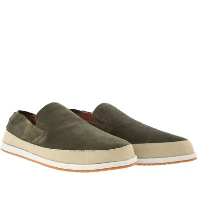 [Tam 38 ao 43] Slip On Mac & Jac Recortes Elastico Camurça Verde Militar