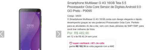 Imagem na descrição da promoção