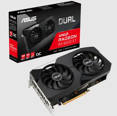 Placa de Vídeo ASUS DUAL Radeon RX 6600 XT, OC, 8GB, GDDR6, FSR, Ray Tracing, DUAL-RX6600XT-O8G