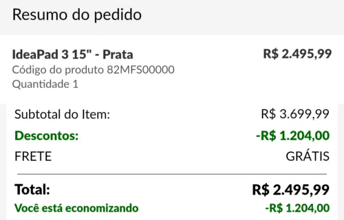 Imagem na descrição da promoção