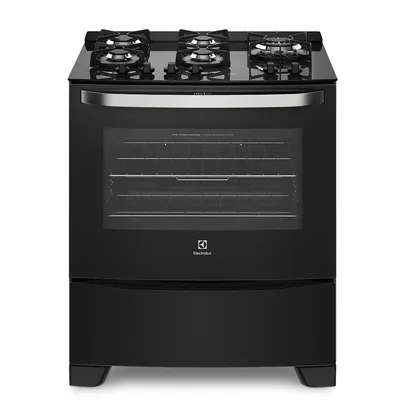 Fogão 5 Bocas Electrolux Preto com Mesa de Vidro e Tripla Chama (76SPV) - Bivolt