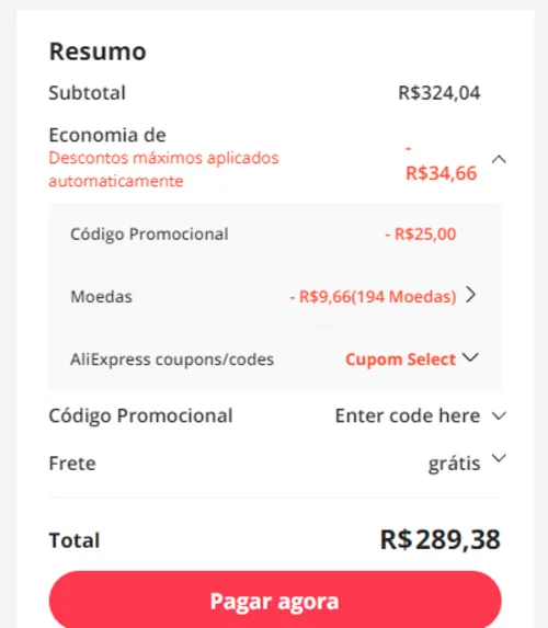 Imagem na descrição da promoção