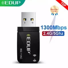 Adaptador WiFi USB Edup 1300Mbps 5G