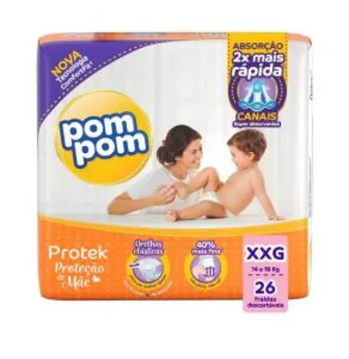 [Recorrência +5 und] Fralda PomPom Protek Proteção de Mãe, XXG
