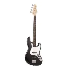 Contrabaixo Elétrico JAZZ BASS 4 Cordas GB 100 Preto/ Branco GIANNINI