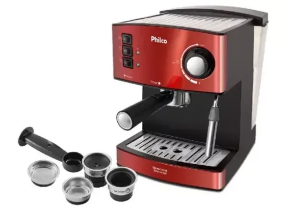 (Selecionados) Cafeteira Expresso Philco 20 Bar Inox Red Pcf24 Cor Vermelho 110V