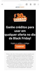 30% de Cashback na próxima compra no Peixe Urbano