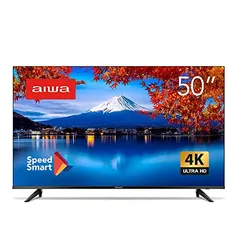 SmartTV Aiwa 50” 4K, Borda Ultrafina, HDR10, Dolby Áudio - AWS-TV-50-BL-01 TV 50" SMART - BORDA INFI