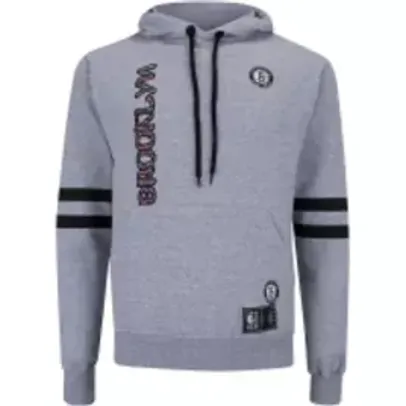 Blusão do Brooklyn Nets NBA com Capuz Canguru N429A - Masculino