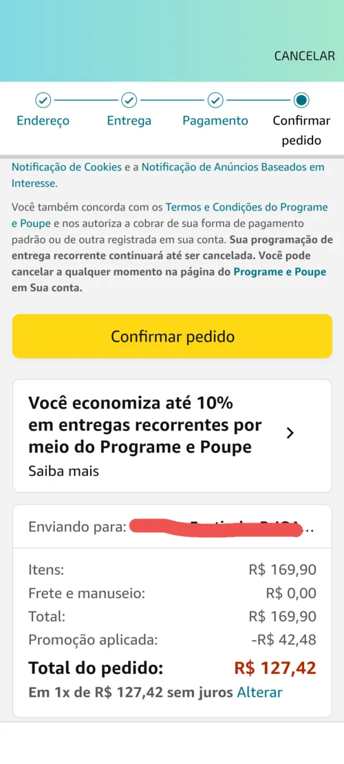 Imagem na descrição da promoção