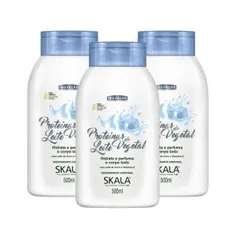 Kit Loção Hidratante Skala Proteínas de Leite Vegetal 500ml - 3un | R$15