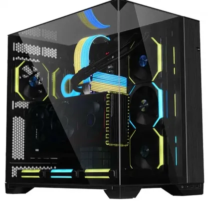 Gabinete Gamer Lian Li O11 Vision, Mid Tower, Vidro Temperado, E-ATX, Black, Sem Fonte, Sem Fan, O11VX BLACK