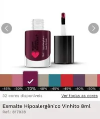 Esmalte Hipoalergênico Vinhito 8ml